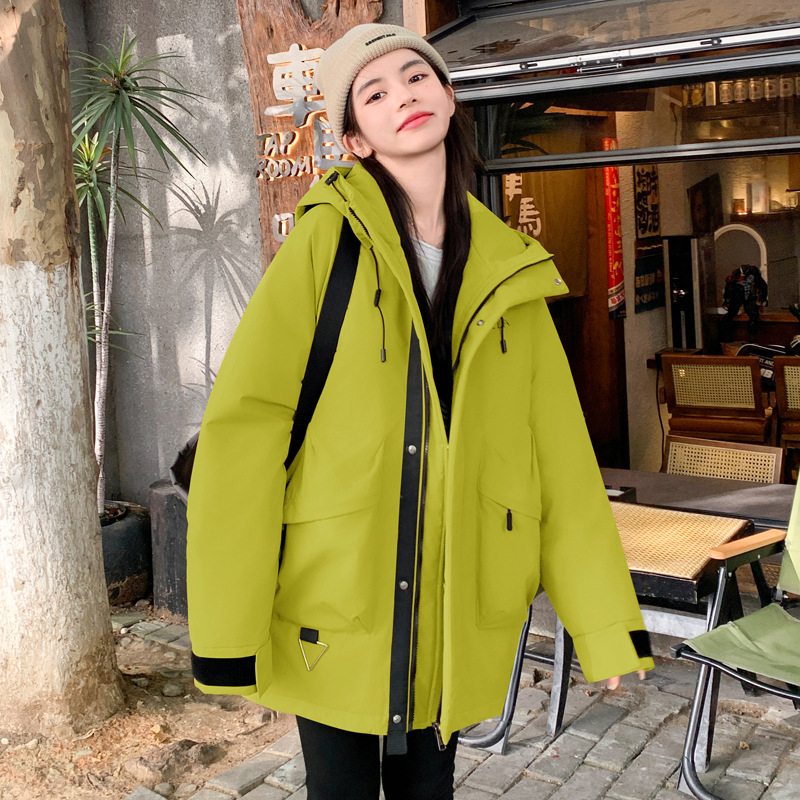 Ropa de algodón al aire libre japonesa marca de invierno pareja gruesa abrigo de vestir de aire neutro suelto ropa de algodón de herramientas casuales