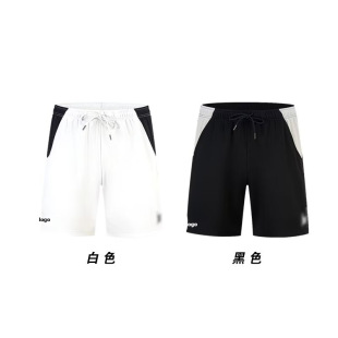 2025 New Style ~ Badminton Uniforms for Men and Women, Sports Short-Sleeved Summer Quick-Drying Breathable Neutral Black and White Two-Color Shorts
