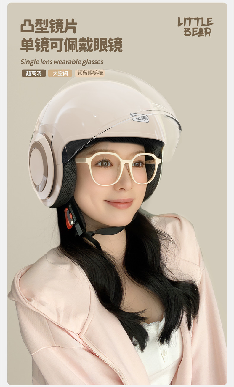 L5Uwupp high-end 3c certification electric car helmet women's winter warm men's motorcycle half helmet safety helmet