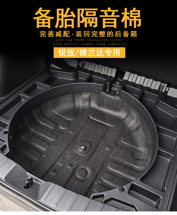 Suitable for Toyota Fortuner, Corolla, and Rav4 Trunk Soundproofing Cotton, Spare Tire Pit Cotton, Spare Tire Shockproofing Cotton