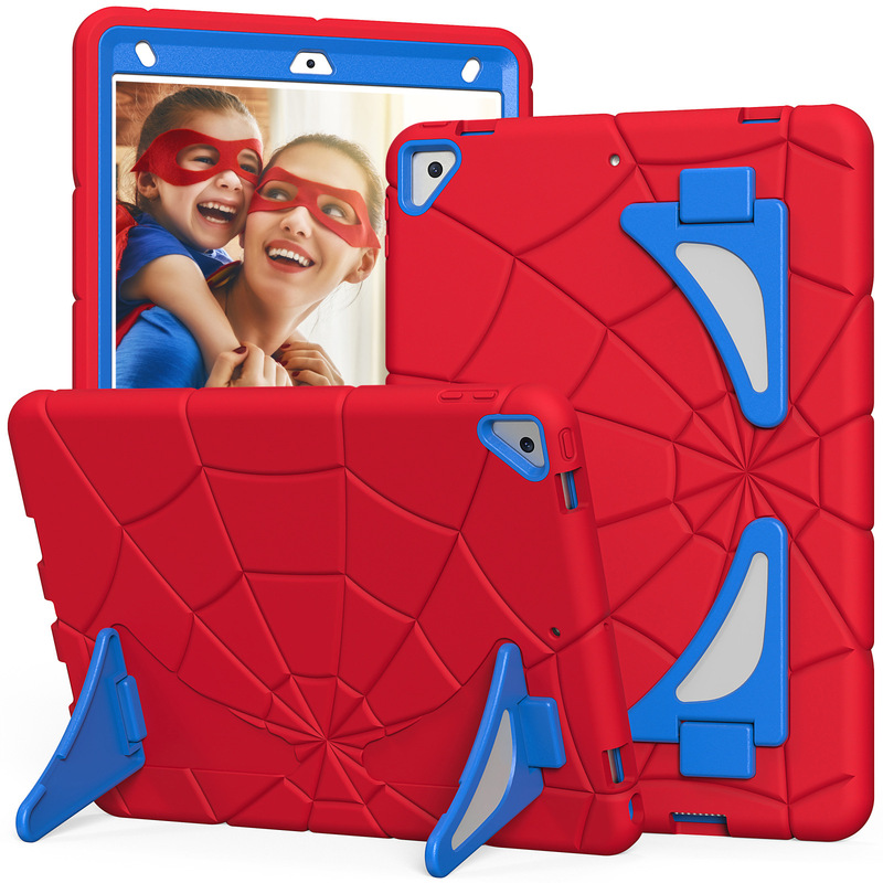 Suitable for iPad Air11 Tablet Case 2025 Contrasting Color Bracket Spider-Man Pc + Silicone Three-Proof Protective Case