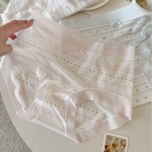 A363#2026新款费尔岛风女士内裤中腰10A加长裆无痕弹力三角内裤女