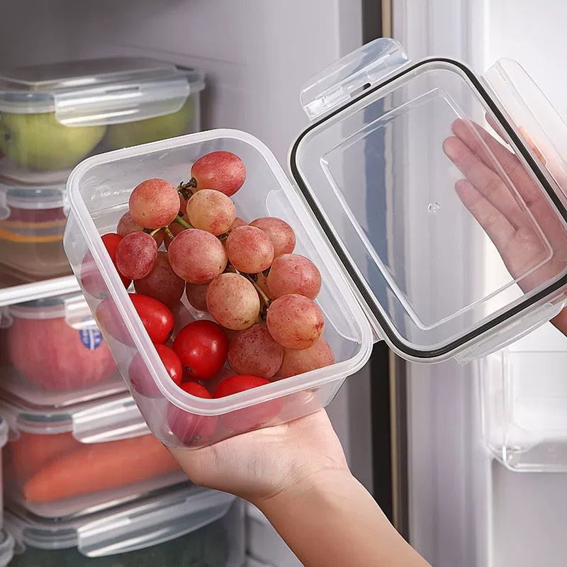 Customized plastic crisper set Home refrigerator food crisper kitchen microwaveable food storage box