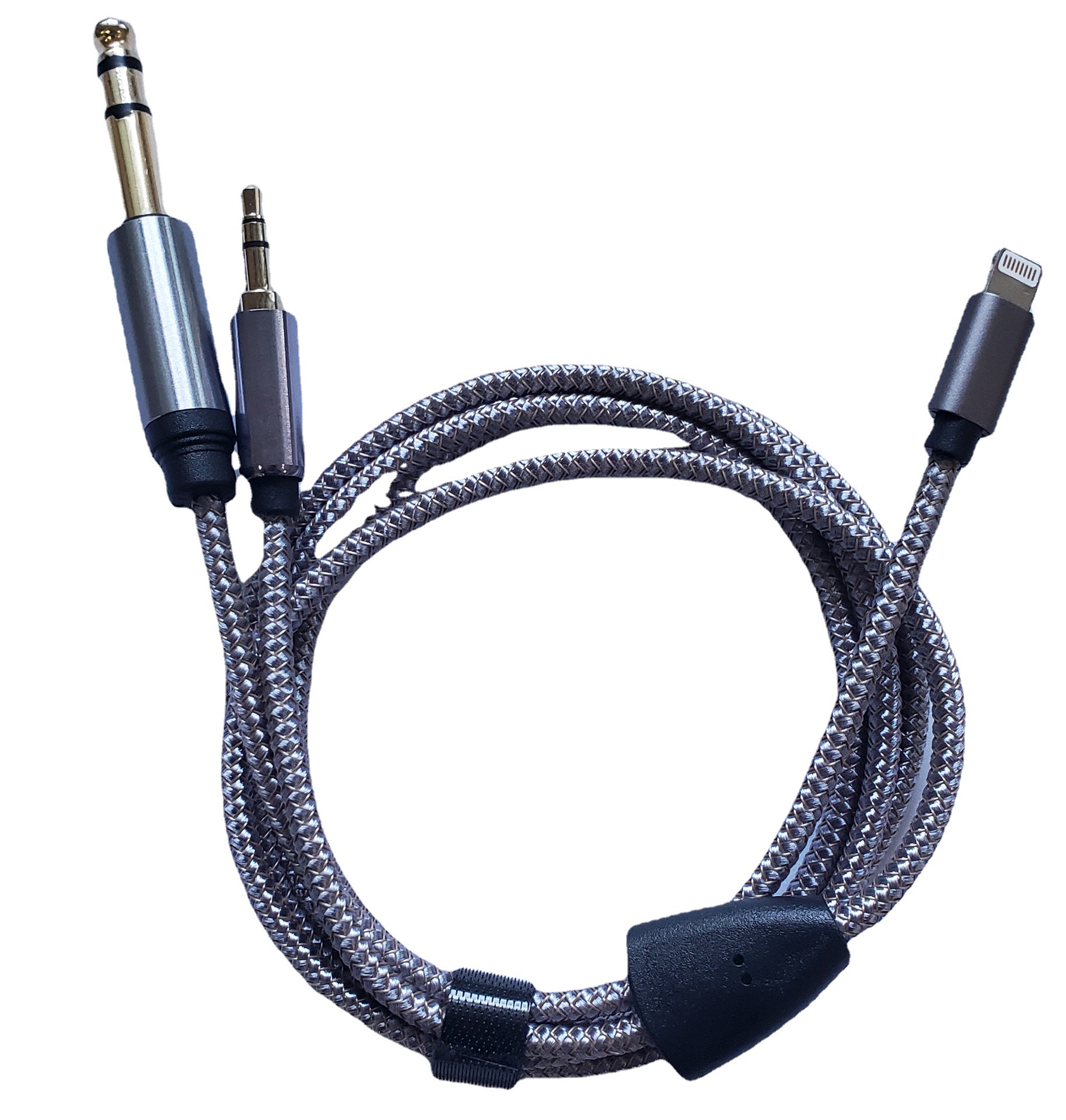 苹果转6.35+AUX 3.5音频线 2 合 1 6.35 毫米 TRS线