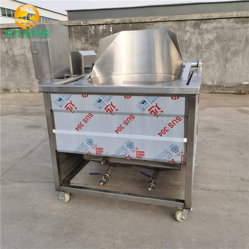 北海燃气炸凤爪油炸机 自动出料鸡爪油炸设备