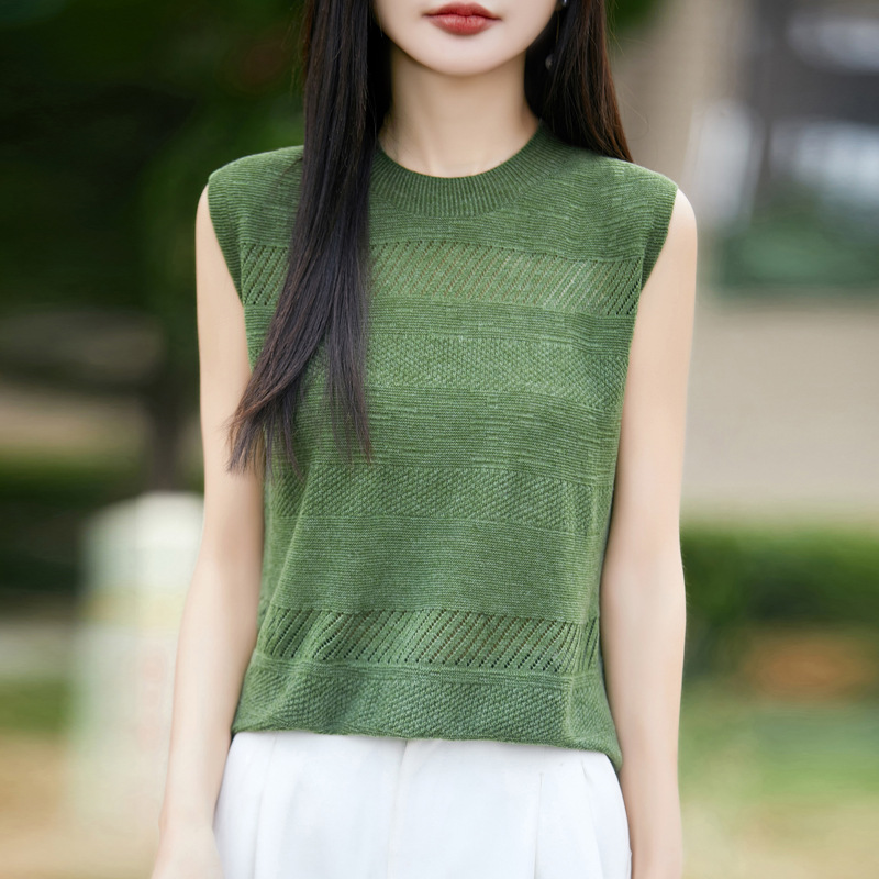 Wholesale Inner Camisole Women's Summer 2025 Outer Wear Slim-fit Slimming Seamless One-piece Knitted Base Sleeveless Top