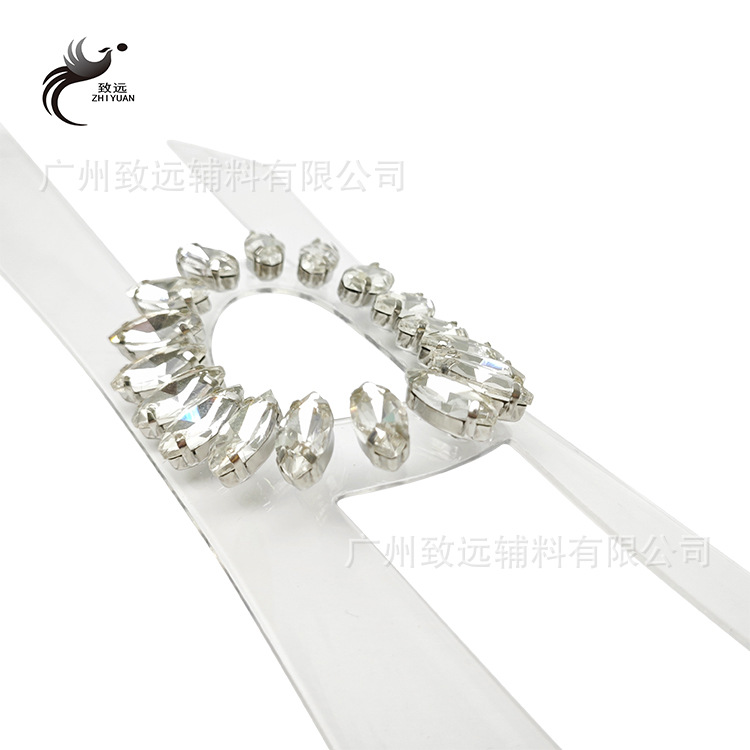 Fábrica al por mayor rhinestone fantasía garra diamante transparente Vamp zapato flor accesorios sandalias zapatillas Decoración Ropa Accesorios