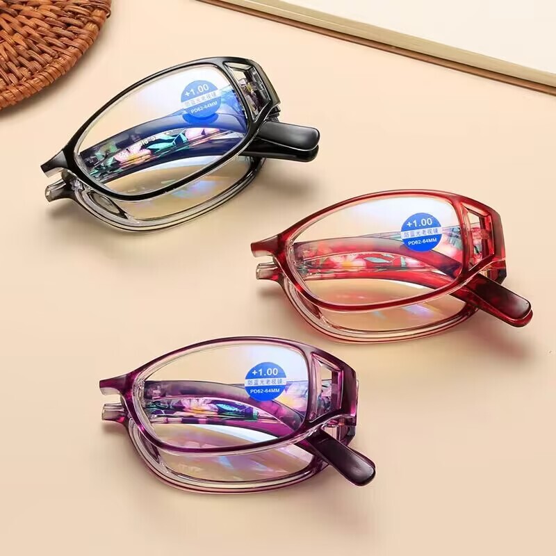 新型ファッションプリントブルーレイ防止老眼鏡ハイビジョン放射線防止抗疲労走江湖露店老眼鏡女|undefined