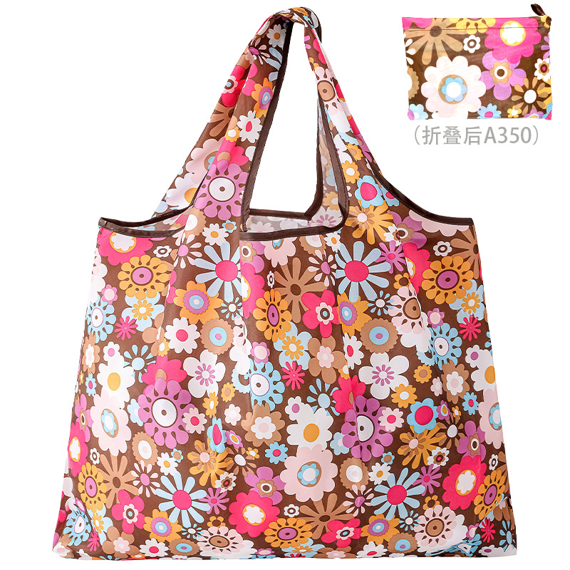 Bolsa de compras plegable de la protección del medio ambiente del paño de Oxford bolsa de almacenamiento portátil bolsa de supermercado grande bolsa de dibujos animados japonés