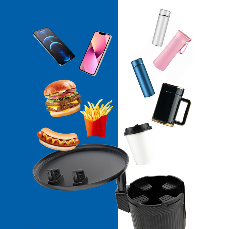 Transfronterizo nuevo coche bandeja taza titular grande taza de vacío bandeja redonda giratoria un minuto dos coche taza de agua titular