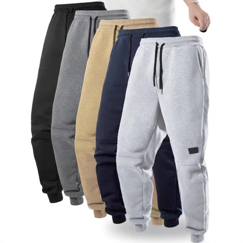 TEMU Amazon Independent Store Thread Drawstring Loose Fit Thick Long Pants for Men Amazon Autumn/Winter