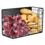 跨境家居收纳厨房收纳冰箱磁吸水果土豆和洋葱储存篮