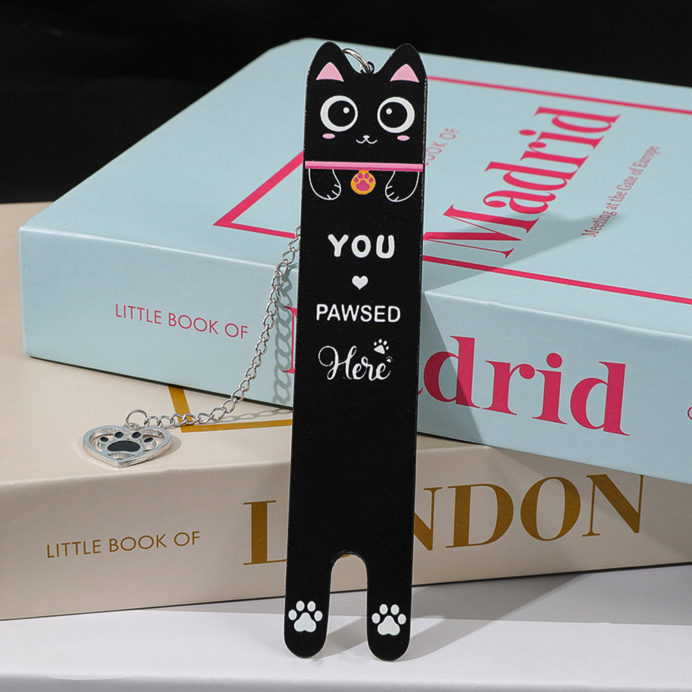 Amazon venta caliente interesante gatito perro marcadores adorables diseño de contraste de color blanco y negro marcadores de acero inoxidable fabricantes al por mayor