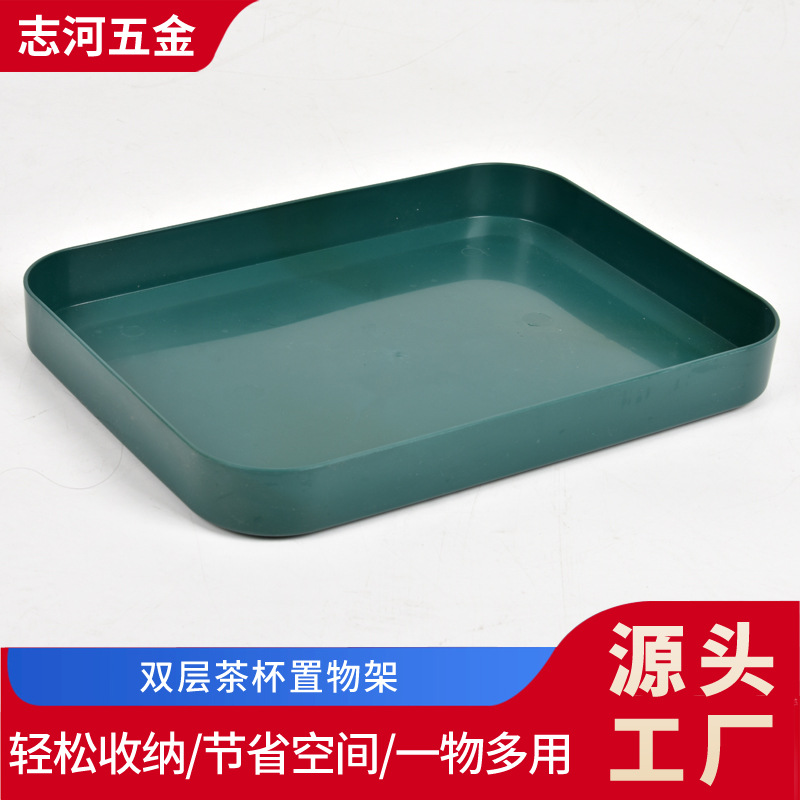 Estante de almacenamiento de taza de té de doble capa, estante de almacenamiento de taza de té y hervidor, estante de drenaje de doble capa con bandeja, estante de almacenamiento doméstico