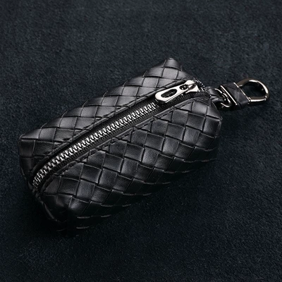 Women's large-capacity key bag, car key Static Rod/Key Bag - single-pull-style-noble-black