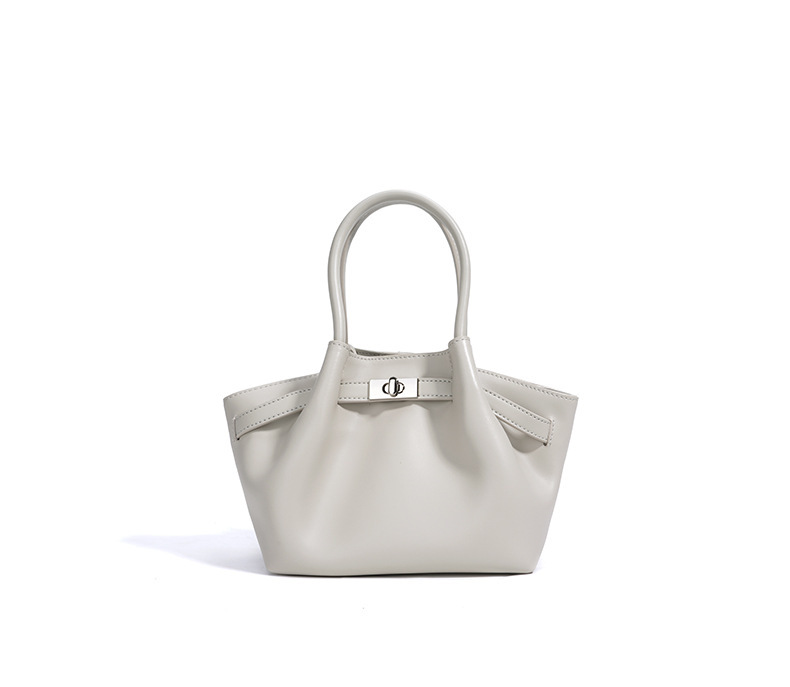 Casual Leather Soft Dumpling Bag Versatile Commuter Handbag_voghion.com
