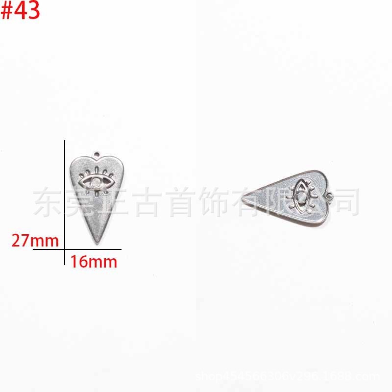 クロスボーダー悪魔の目ペンダントステンレス鋼 diy アクセサリーネックレスキーホルダーペンダントアイドリップオイルアクセサリーメーカー|undefined