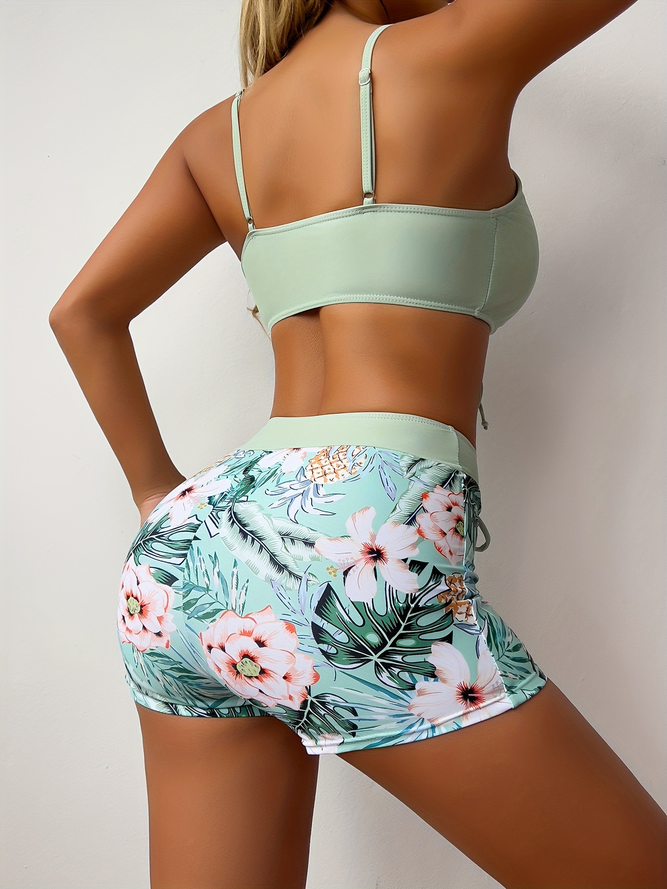 Bikini-Zweiteiler mit Patchwork-Print für Damen_voghion.com