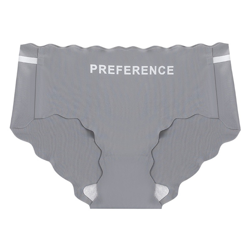 Seda de hielo desnudo transpirable sin costuras ropa interior de mujer negro blanco gris puro algodón antibacteriano entrepierna media cintura chica envuelta en la cadera ropa interior de estilo deportivo image 1