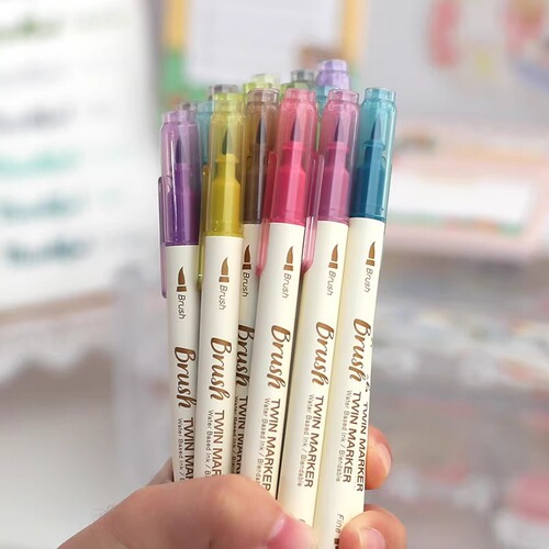 Dianshi DS-302E large brush double-ended watercolor pen marker brush painting art notebook pen stationery wholesale