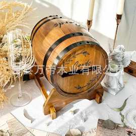 实木婚礼卡片盒派对装饰酒桶造型信封卡片盒威士忌桶礼品卡盒