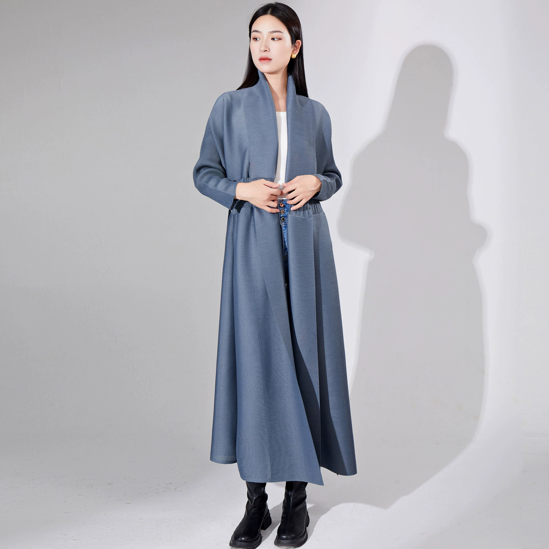(Переходная торговля), дизайнерское trench coat, осенняя куртка, свободный крой, стиль высокого качества
