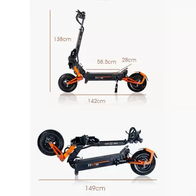 Qatlanan elektrik skuterlər Adult Electric Dual-Drive Off-Road