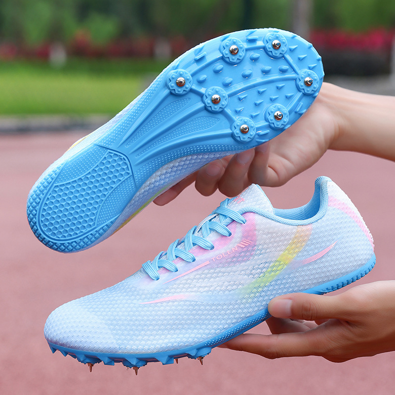 2025 nuevos zapatos de atletismo transfronterizos zapatos de entrenamiento juveniles hombres y mujeres zapatos de clavos deportivos de carrera una unidad