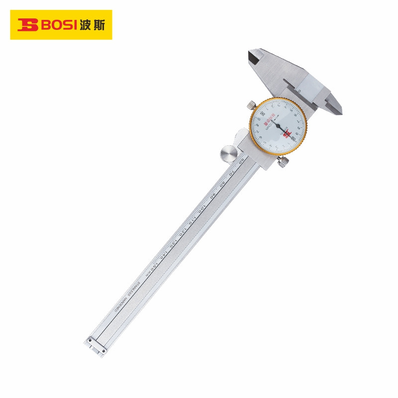 波斯高档不锈钢带表卡尺游标卡尺尺0-150mm 200mm 300mm BS161150