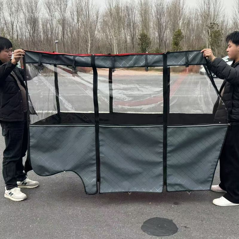 新しい非脱落小型バス車庫厚みのある二重層暖かいレインカーテンレインカバーシンプルな三輪車車庫雨棚|undefined