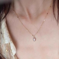 仿施家珍珠项链女款2025新款轻奢小众高级感精致锁骨链百搭配饰