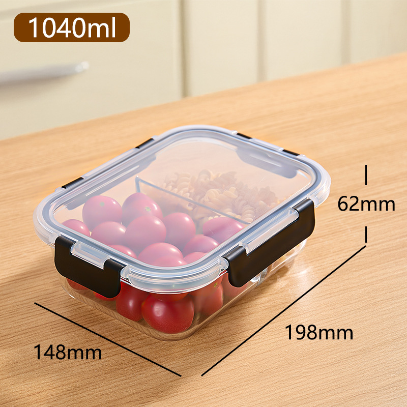 Caja de almuerzo de vidrio al por mayor puede calentarse por microondas, caja de almuerzo de oficina, caja de preservación sellada de gran capacidad