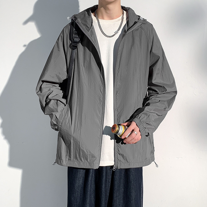 Sunscreen Clothing Men's Summer Thin UPF50 Anti-UV Skin Clothing Men's Loose Fishing Sunscreen Clothing 2360-P35