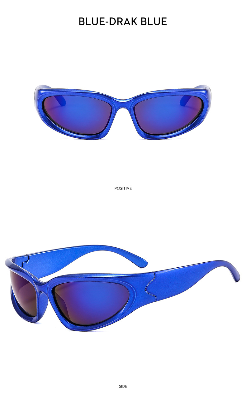 Millennium Future New Y2K Spicy Girl Cycling Punk Sports Network Occhiali da sole rossi Occhiali alla moda da donna_voghion.com