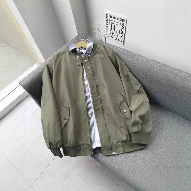 Men's Spring and Autumn Slim-Fit Versatile Trendy Casual Baseball Jacket Sports Jacket for Teenagers with High Street Style