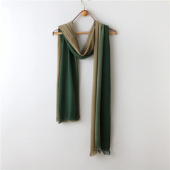 冬季男女中性柔軟蓬鬆日系無印全棉散須漸變披肩圍巾一件代發