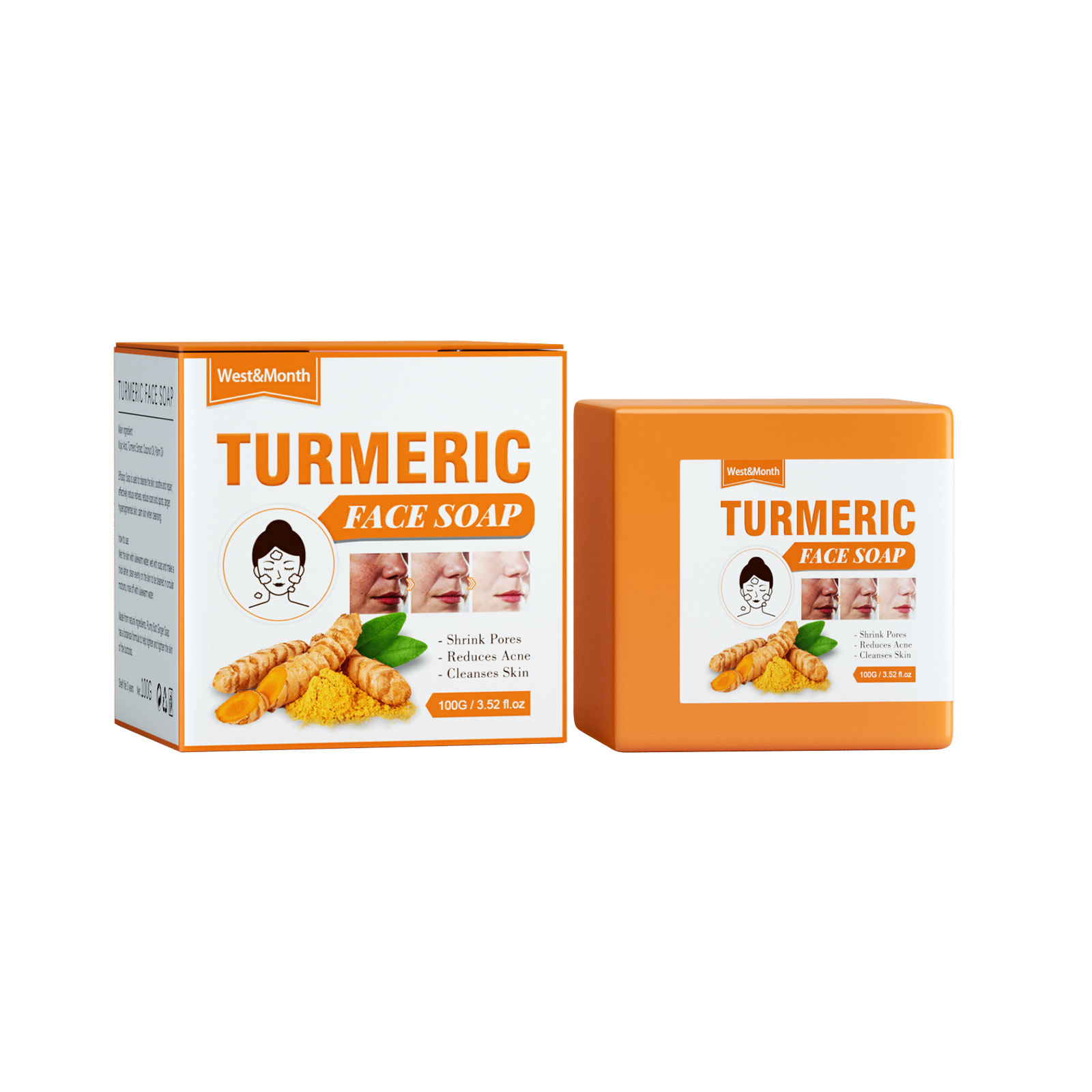 West&Month Ginger Turmeric Facial Soap