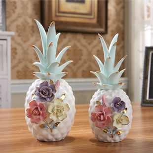 Pineapple Living Room Ornaments Room Decoration Items Modern Simple Ceramics High-End Entrance Crafts Home Accessories
