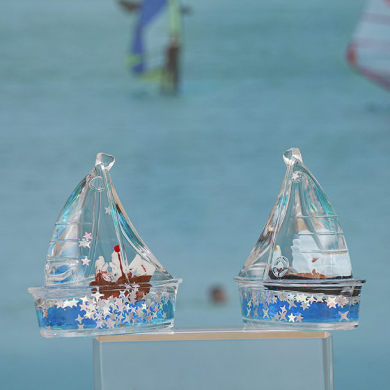 Cute Mini Sailboat Oil Drop Decompression Toy Kidsren's Birthday Gift Small Gift Home Desktop Decoration Ornaments