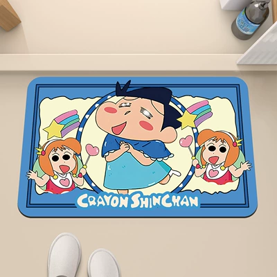Toilet Water Absorbent Foot Mat, Avtomobil döşəmə paspasları - blue-edge-magic-girl-cute-p-3040