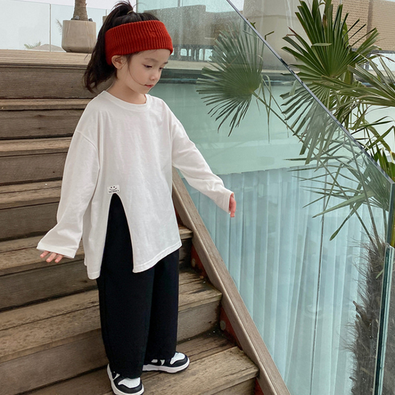 Girls' Tops with Slits, Loose Hip-Hop Style Tops and Long Pants, 2026 Spring New Fashion, Foreign Trade Children's Clothing, Wholesale for Ages 3-8