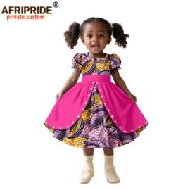 热销非洲印花蜡染全棉女童裙子+发带 AFRIPRIDE  2545014