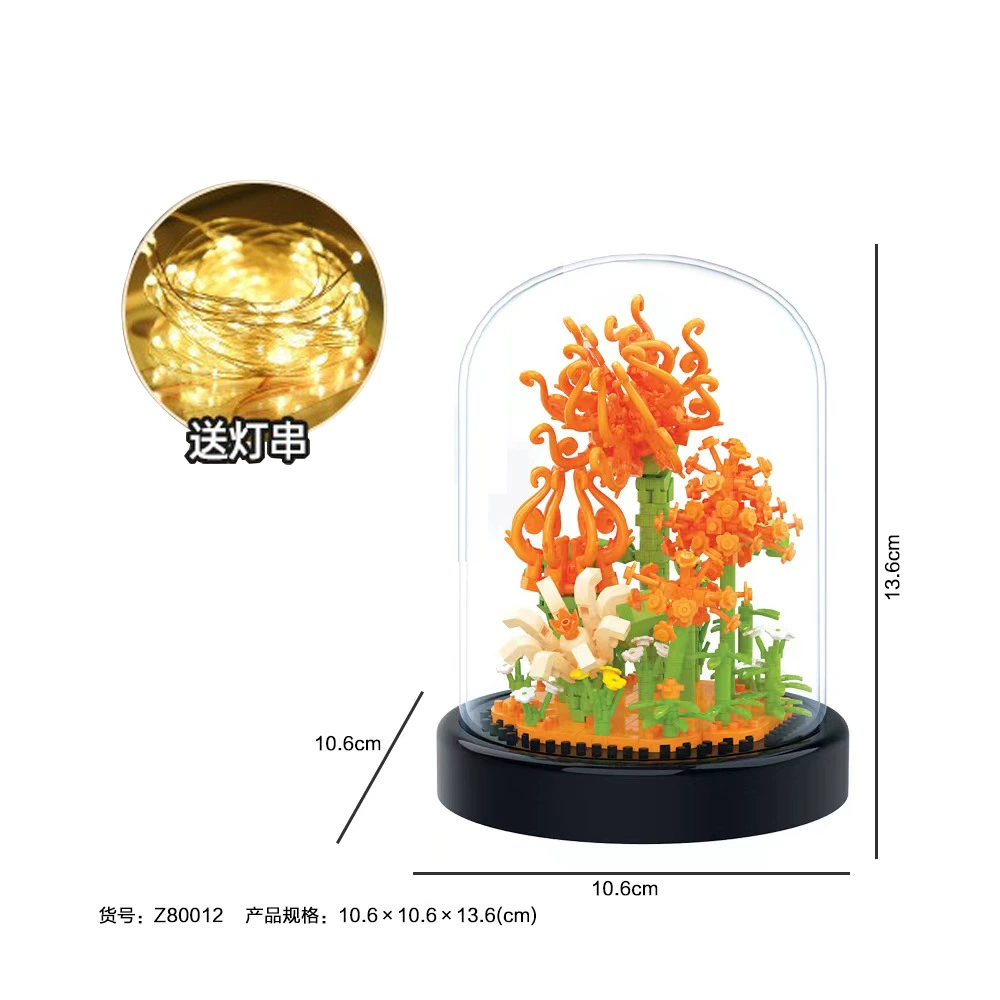 Constructor Lego Sunflower Micro Building Kit, Lighted Dome Display, Multi-Color Variants