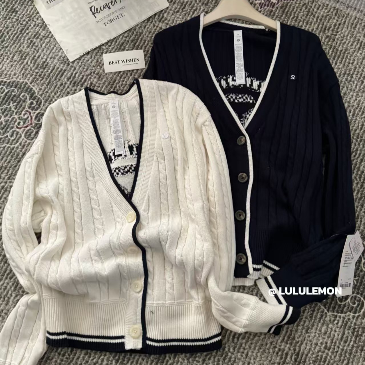 Lu Corron-Blend Women's Tennis Cotton-Blend Knit Cardigan
