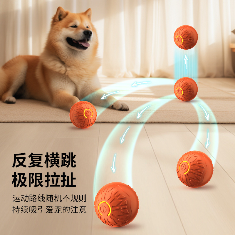 Juguetes electrónicos para pasear perros para mascotas, pelota de salto, perro, pelota de perro, perro pequeño, alivia el aburrimiento, olfatea automáticamente, bomba resistente a morder