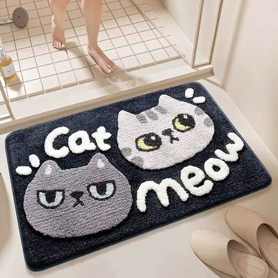 Foot Mat, Toilet Household Mat, Avtomobil döşəmə paspasları - ah-mao-ah-meow-4060cm-imitation-cashmere