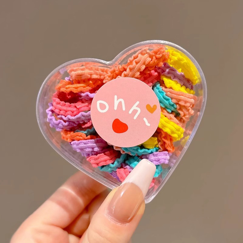 Cintas de goma de encaje de color para niños no dañan cabello niñas de alta elasticidad anillo de cabello tocado de bebé