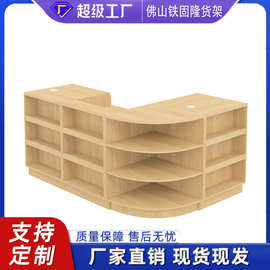 定制母婴店转角收银台 超市木质组合收银台 便利店柜台收银台