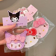 かわいい漫画の子供用前髪ステッカー サンリオ刺繍ベルクロ女の子用前髪整理ツール