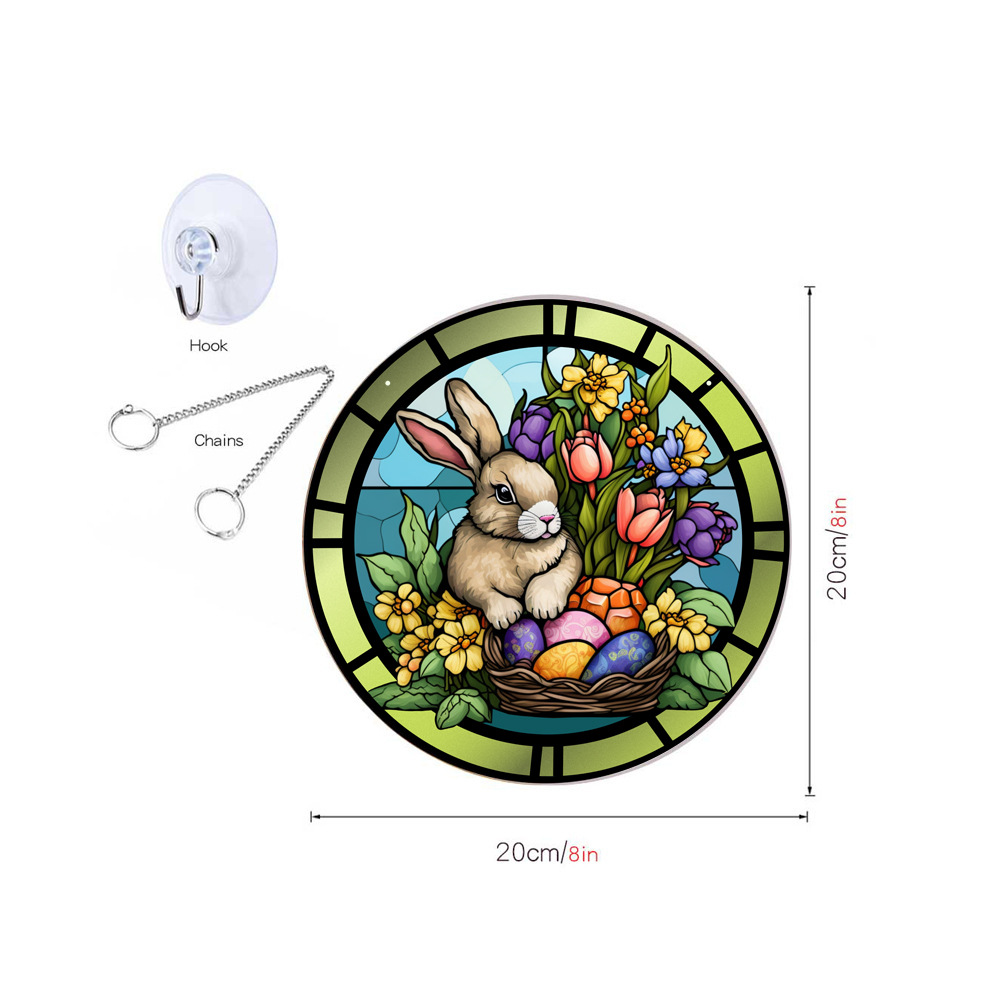 95g Weight pendant Home Textiles & Decor Type Acrylic Material Easter Festival Rabbit Pattern Casual, Elegant, Classical Style Easter Casual Elegant Classical Rabbit Arylic Party Supplies Decorations 10